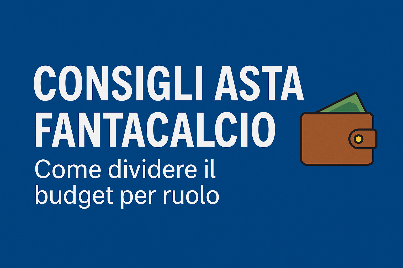 Consigli Asta Fantacalcio 2025-2026: come dividere il budget per ruolo in modo strategico