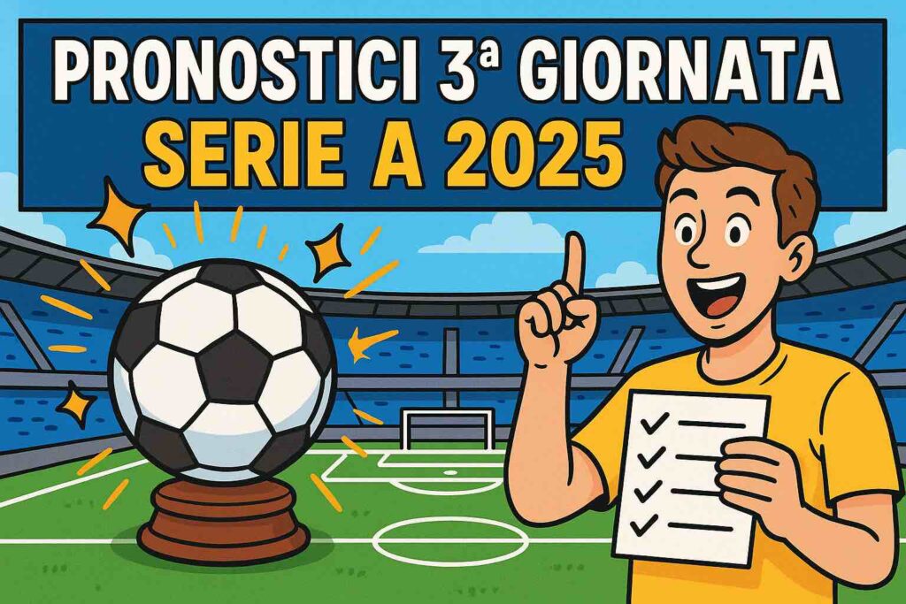 Pronostici Serie A 3ª giornata 2025: analisi, quote e consigli scommesse