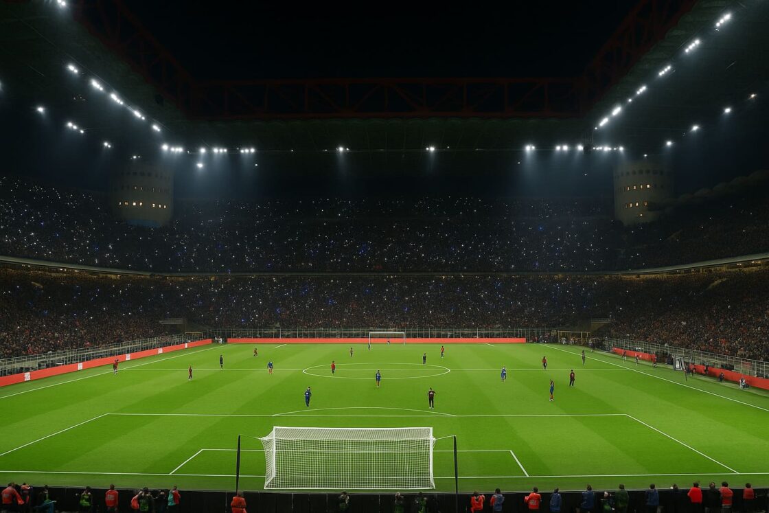 Derby della Madonnina, coreografia speciale del Milan: i telefoni illuminano San Siro dopo il divieto del banner