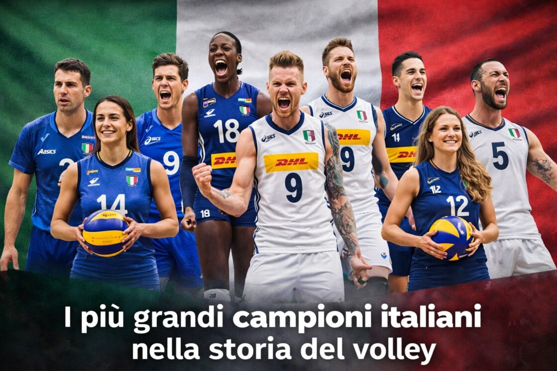 I più grandi campioni italiani nella storia del volley maschile e femminile