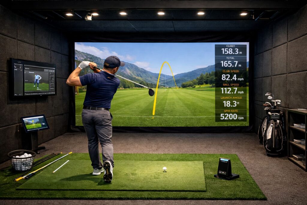 Simulatore di golf indoor: allenarsi seriamente senza campo