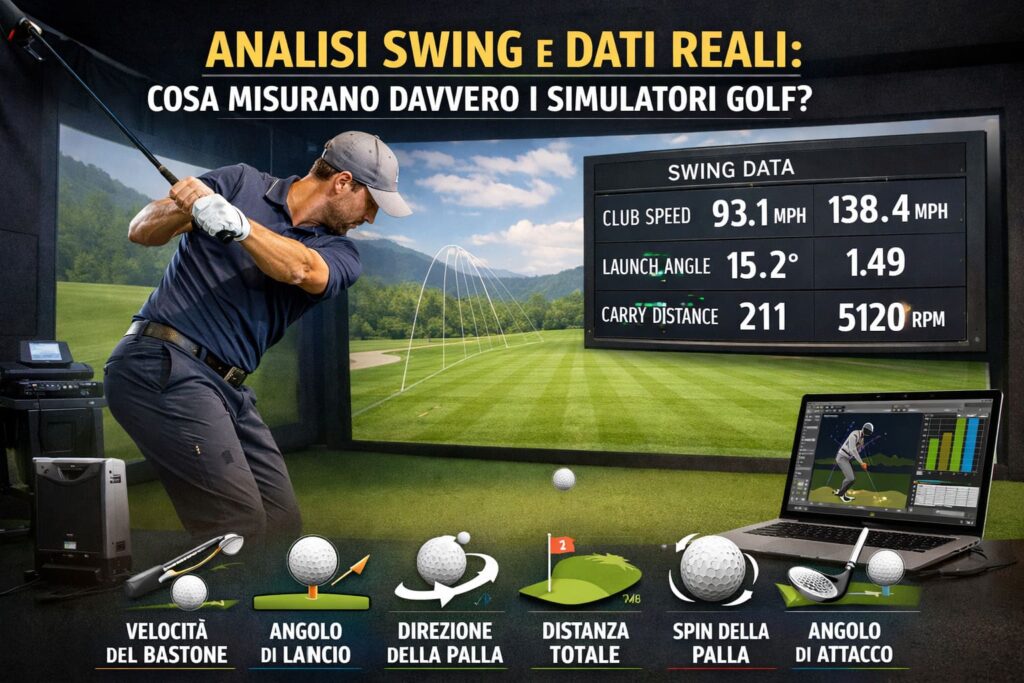 Analisi swing e dati reali: cosa misurano davvero i simulatori golf