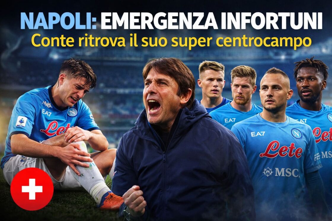 Napoli: Emergenza infortuni –  Conte ritrova il suo super centrocampo