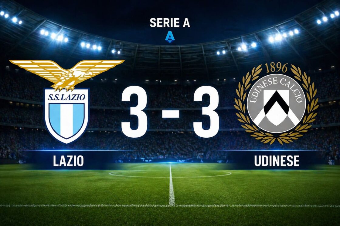Lazio-Udinese 3-3: spettacolo puro all’Olimpico, ma è un pareggio che lascia rimpianti