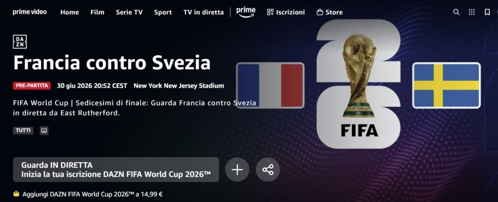 Francia – Svezia Diretta Streaming Live e Tv Mondiali 2026 Sedicesimi