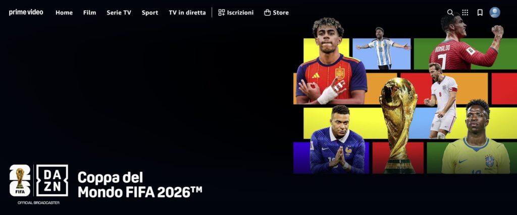 Guarda i Mondiali 2026 in Diretta Streaming su Prime Video