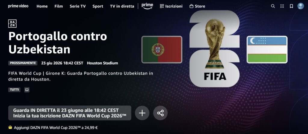 Dove vedere Portogallo-Uzbekistan in Diretta TV e streaming Mondiali 2026