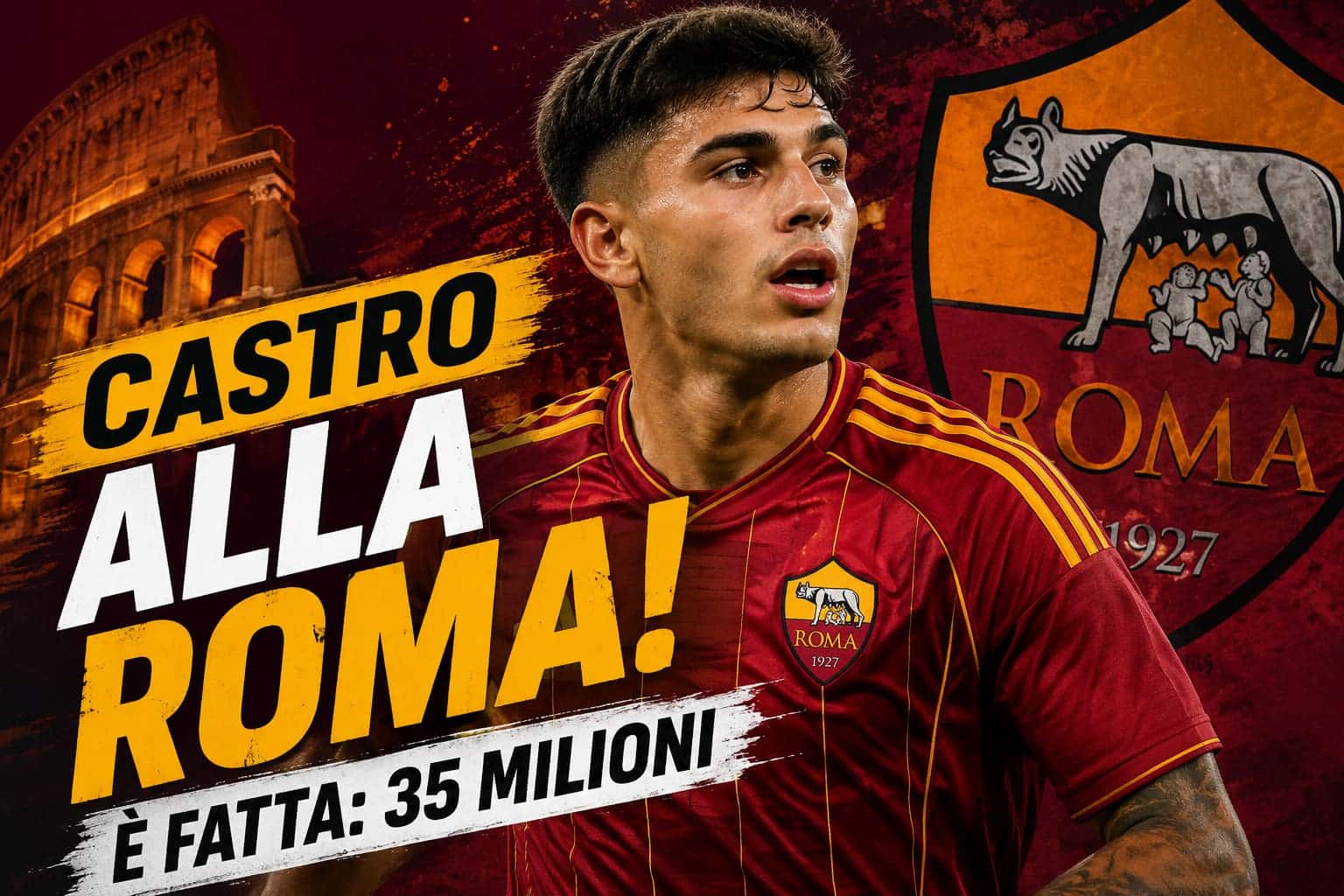 Roma, Castro è il colpo da 35 milioni: fisico, pressione e gol per Gasperini