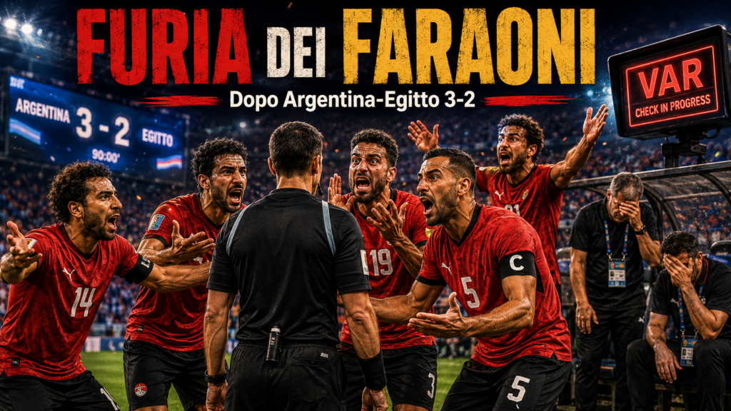 Furia dei Faraoni dopo Argentina – Egitto 3-2: “Mondiale truccato” accuse shock contro VAR e FIFA