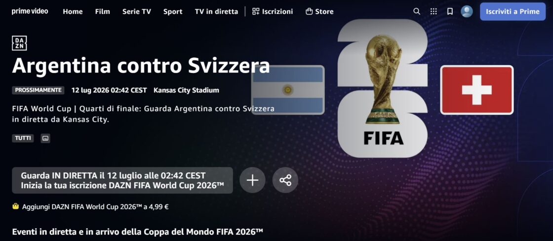 Argentina – Svizzera LIVE Diretta Tv e Streaming e Pronostico