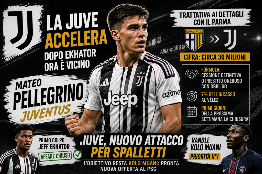 Calciomercato Juventus: Pellegrino a un passo, cosa manca dopo il colpo Ekhator