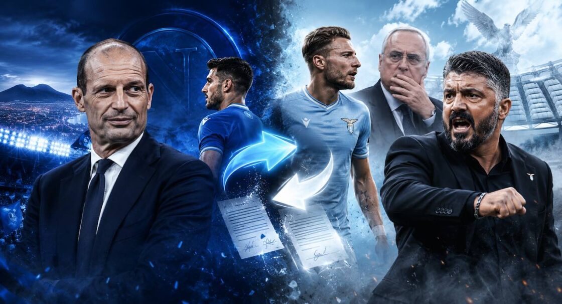 Clamoroso asse Napoli-Lazio: Allegri e Gattuso si scambiano i pupilli, la reazione di Lotito