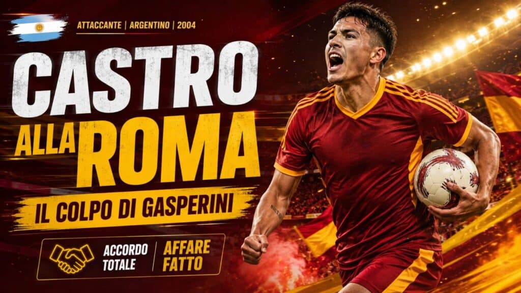 Calciomercato Roma Live: preso Castro, colpo da 35 milioni Gasperini ha il nuovo bomber