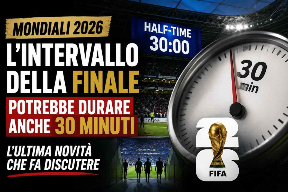 Rivoluzione Mondiali: l’intervallo della finale durerà 30 minuti? La clamorosa indiscrezione che spacca il mondo del calcio