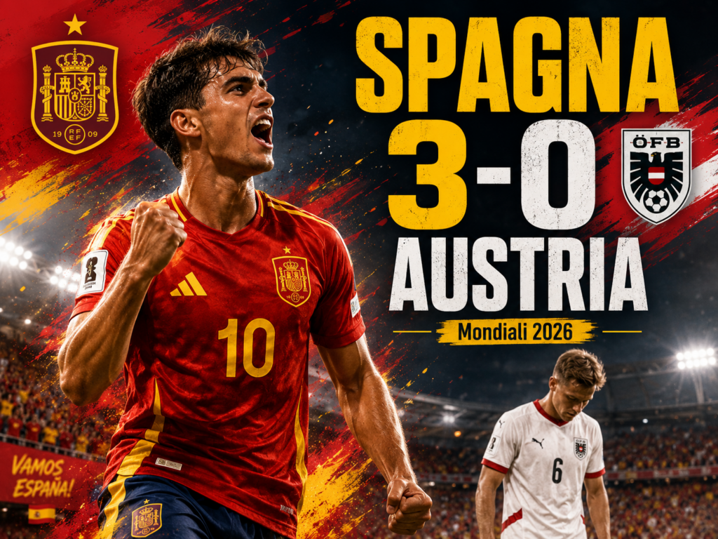 Video Gol e Highlights Spagna – Austria 3-0 Mondiali 2026