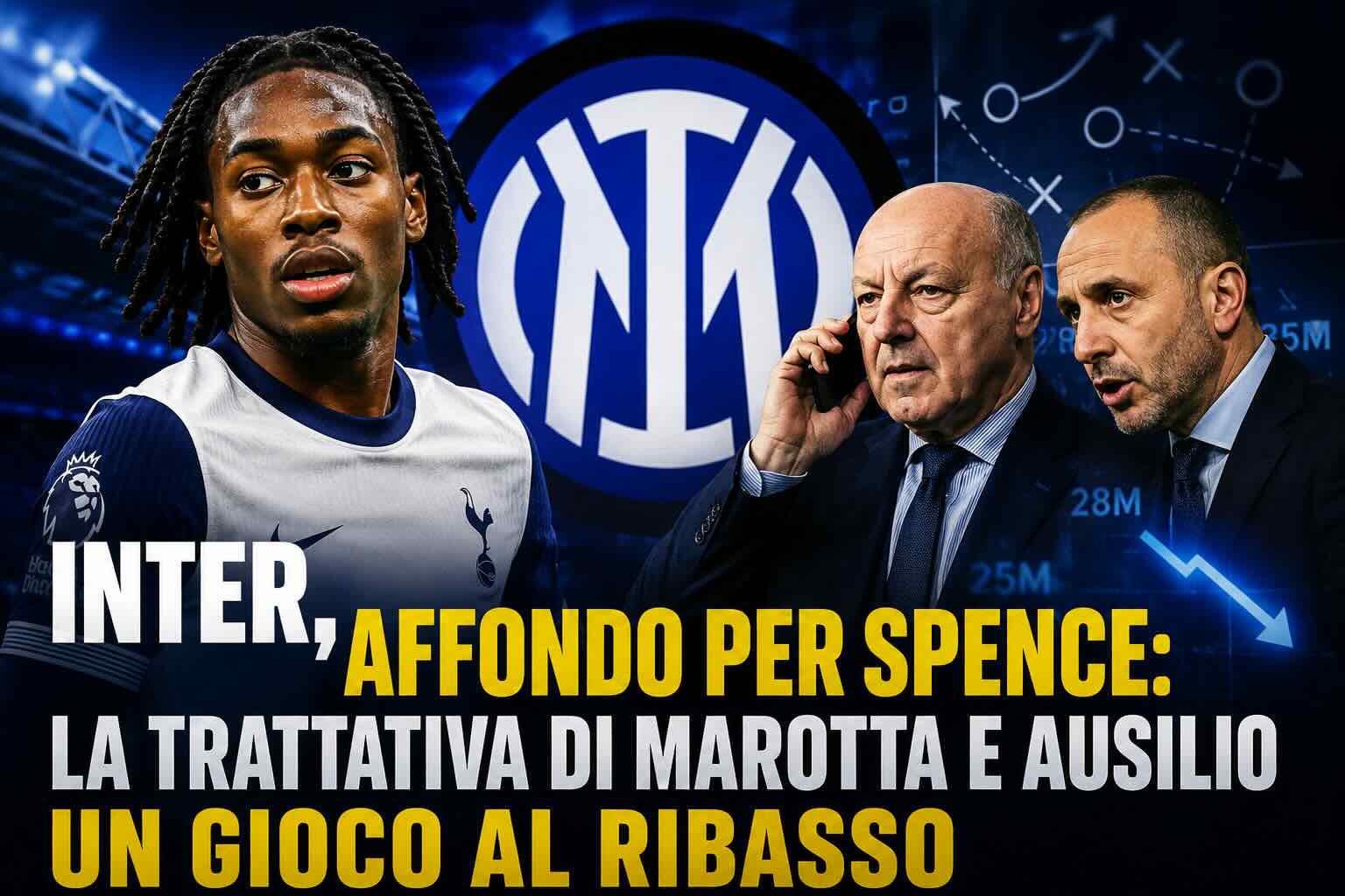 Inter, mossa Spence: la strategia al ribasso di Marotta e Ausilio per chiudere l’affare