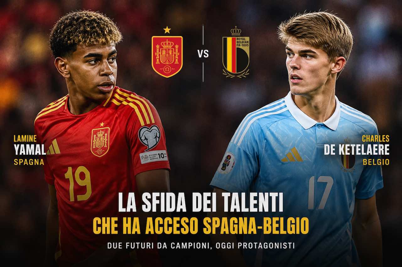 Lamine Yamal vs Charles De Ketelaere: la sfida dei talenti che ha acceso Spagna-Belgio