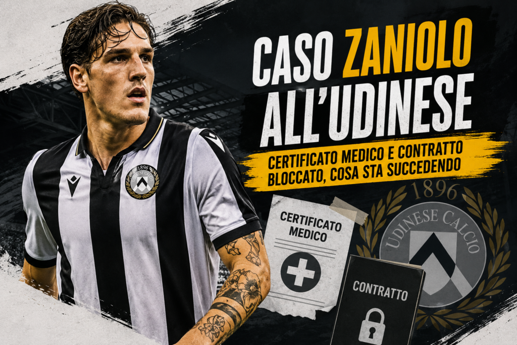 Calciomercato Udinese, Caos Zaniolo: non si allena e contratto in sospeso